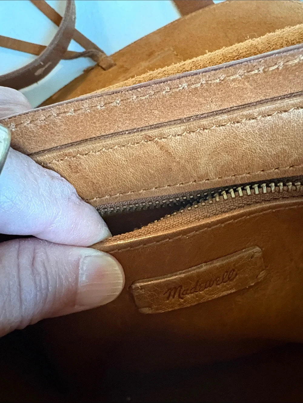 Madewell Classic Brown Leather Crossbody Bag - Women's Shoulder Purse